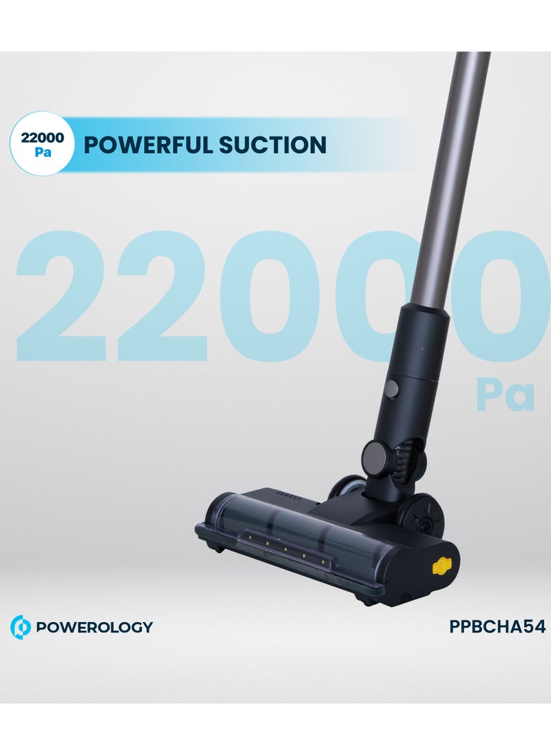 Powerology - Cordless Vacuum Cleaner with Dust Auto-Collect Station / Self-Disposal & Cleaning / Easy To Use and Easy to Carry Powerful Stick Vacuum - Black - Image 1