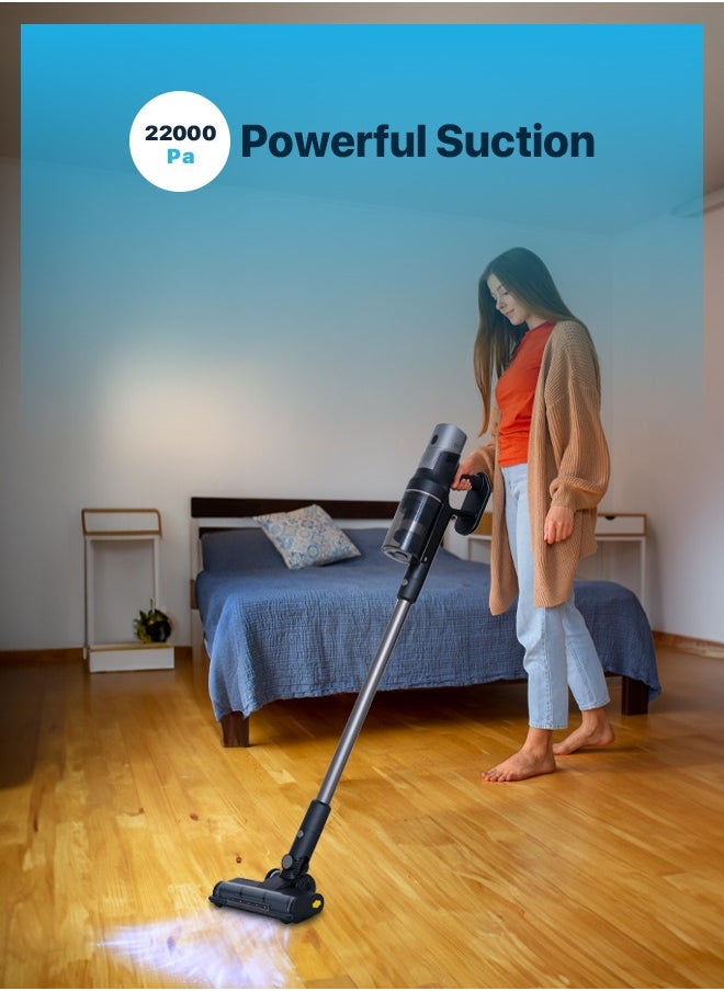 Powerology - Cordless Vacuum Cleaner with Dust Auto-Collect Station / Self-Disposal & Cleaning / Easy To Use and Easy to Carry Powerful Stick Vacuum - Black - Image 1