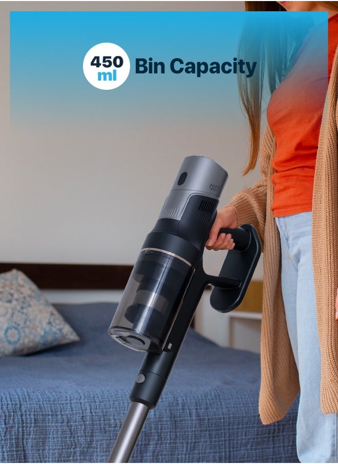 Powerology - Cordless Vacuum Cleaner with Dust Auto-Collect Station / Self-Disposal & Cleaning / Easy To Use and Easy to Carry Powerful Stick Vacuum - Black - Image 1