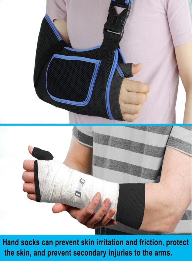 VISKONDA Hand Socks for Splint (Pack of 6) Wrist and Thumb Spica Wrap Liner for Women Men,Arm Cast Cover Stockinette Sleeve for Under Brace Skin friendly protective cover(Black,Medium) - Image 2