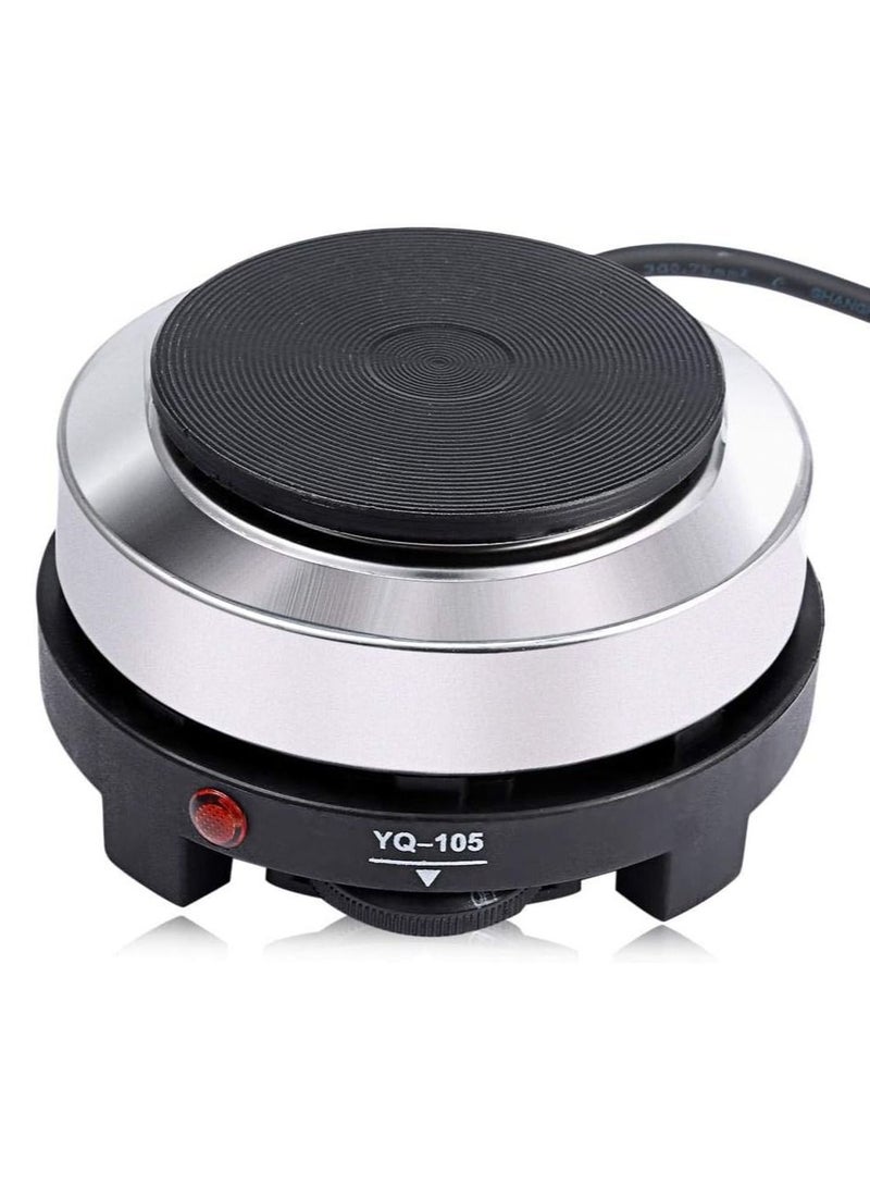 DubaiGallery Electric Heating Plate Small for Fondue, Mini Hob Electric, Camping Hob, Office or Camping Electric Hob Household Small Hob 500 W 220 V (Black) - Image 1