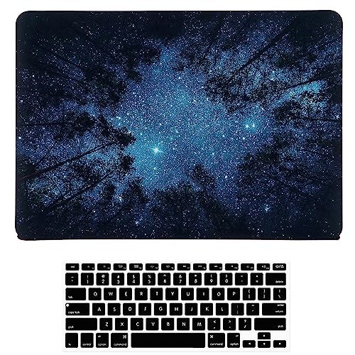 iDonzon Case for MacBook Pro 13 inch (A1502/A1425, 2012-2015 Release), Soft-Touch Matte Plastic Hard Protective Case Cover Compatible MacBook Pro 13" with Retina Display - Forest Starry - Image 1