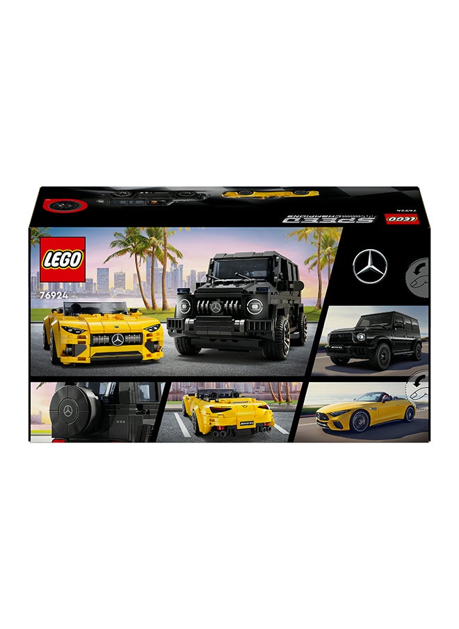 LEGO - أبطال السرعة مرسيدس-أيه إم جي G 63 ومرسيدس-أيه إم جي SL 63 ألعاب سيارات، مجموعة ألعاب سيارات ليغو للأطفال، مجموعتين للبناء مع دميتين سائقين، هدية للأولاد والبنات فوق 10 سنوات (806 قطع) 76924 - Image 1