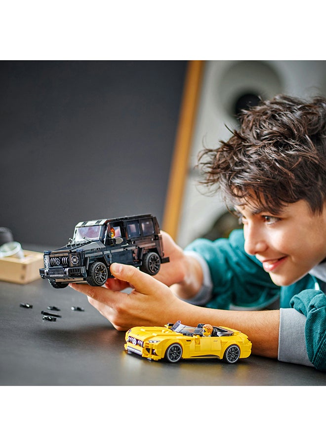 LEGO - أبطال السرعة مرسيدس-أيه إم جي G 63 ومرسيدس-أيه إم جي SL 63 ألعاب سيارات، مجموعة ألعاب سيارات ليغو للأطفال، مجموعتين للبناء مع دميتين سائقين، هدية للأولاد والبنات فوق 10 سنوات (806 قطع) 76924 - Image 1