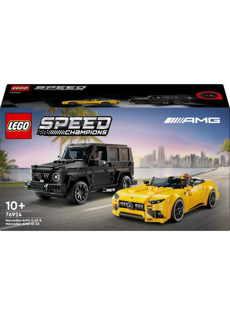 LEGO Speed Champions Mercedes-AMG G 63 & Mercedes-AMG SL 63 76924 (808) Pieces  - Image 2