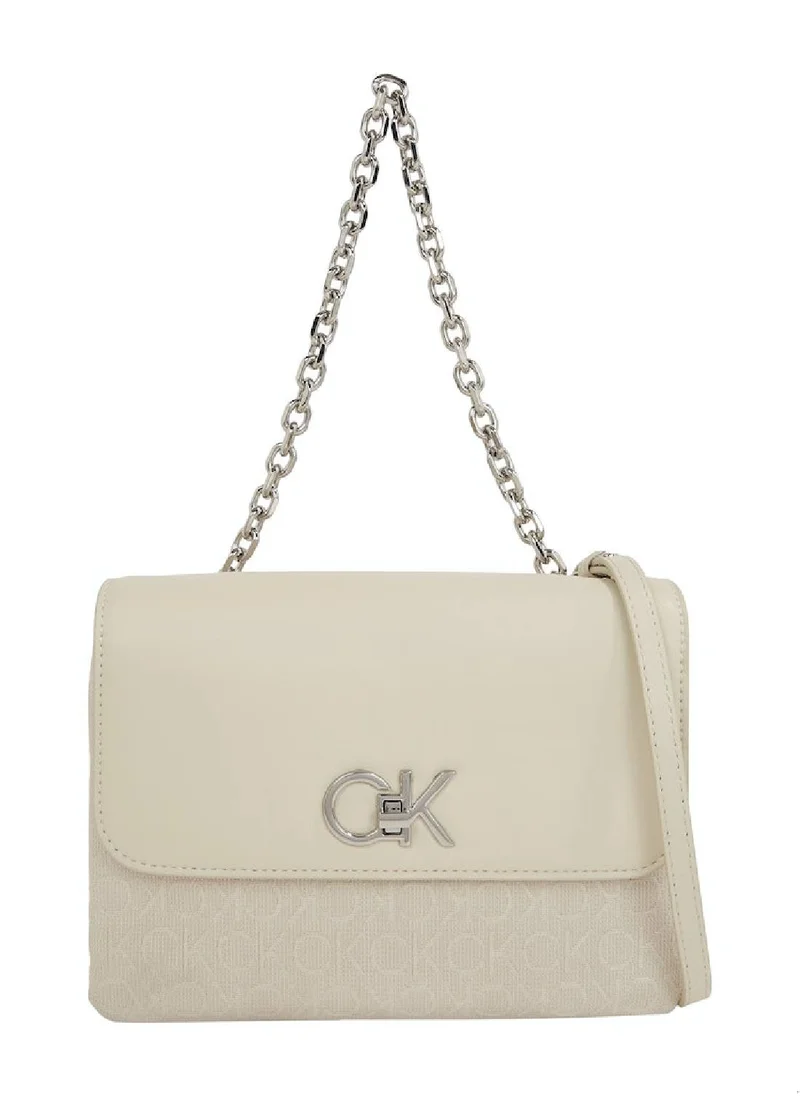 CALVIN KLEIN Women's Logo Jacquard Crossbody Bag - Polyester, Gray