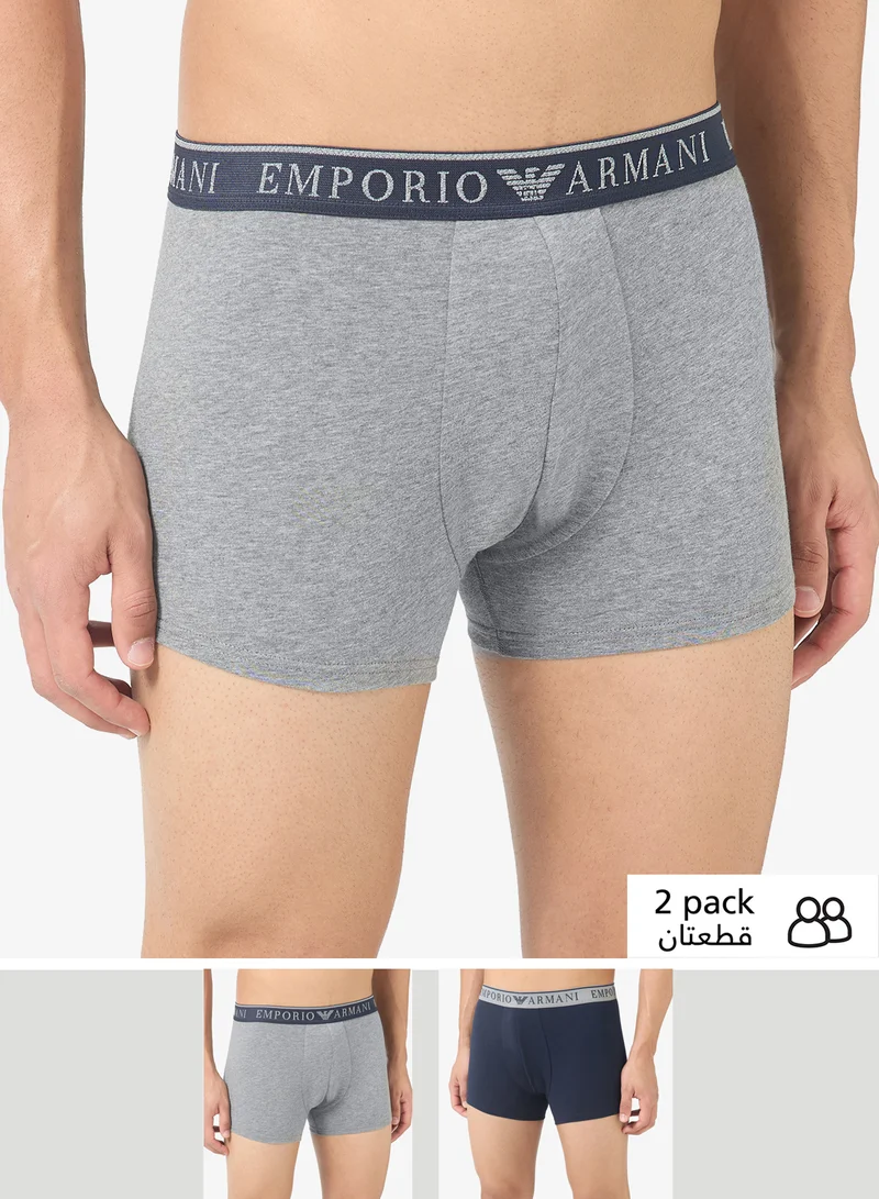 2 Pack Of Logo Boxers