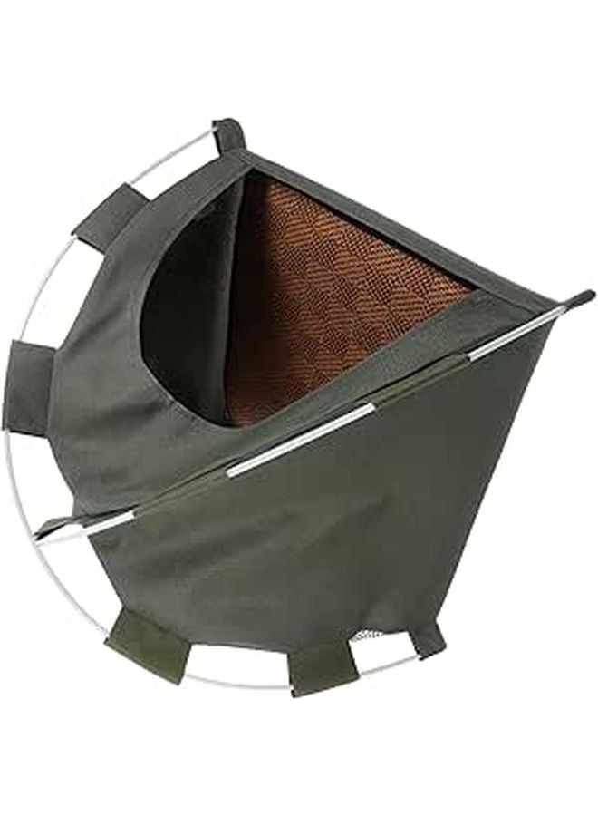Foldable Pet Tent Portable Cat House Indoor Outdoor Breathable Green 35x35x30cm Camping Home Shelter - Image 1