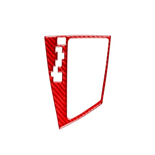 PJFUS 1pc Real 3k Red Carbon Fiber Car Center Console Gear Shift Panel Transmission Cover Kit Sticker Auto Interior Accessories Compatible with Toyota Corolla/Levin 2014 2015 2016 2017 2018-Type B - Image 5