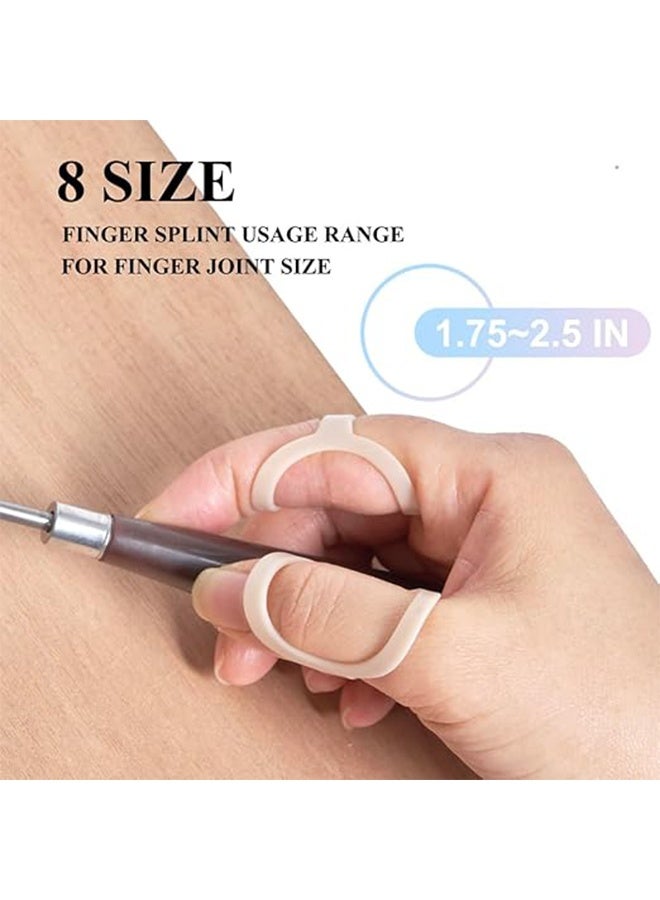 8 Pcs Oval Finger Splint, Finger Splints for Arthritis, Mallet Finger, Trigger Finger Splint, hypermobility finger For Thumb/Middle,/Index/Pinky or Ring Finge. - Image 3