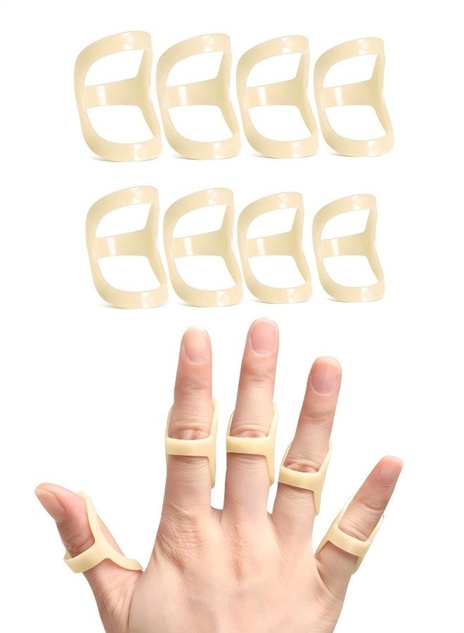 8 Pcs Oval Finger Splint, Finger Splints for Arthritis, Mallet Finger, Trigger Finger Splint, hypermobility finger For Thumb/Middle,/Index/Pinky or Ring Finge. - Image 1