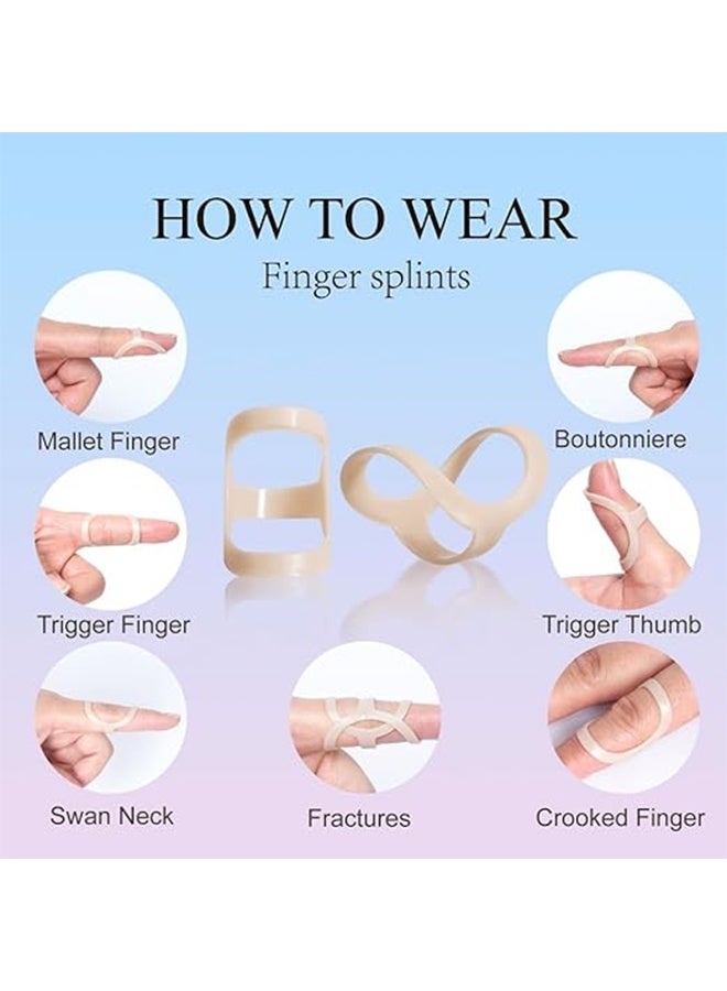 8 Pcs Oval Finger Splint, Finger Splints for Arthritis, Mallet Finger, Trigger Finger Splint, hypermobility finger For Thumb/Middle,/Index/Pinky or Ring Finge. - Image 2
