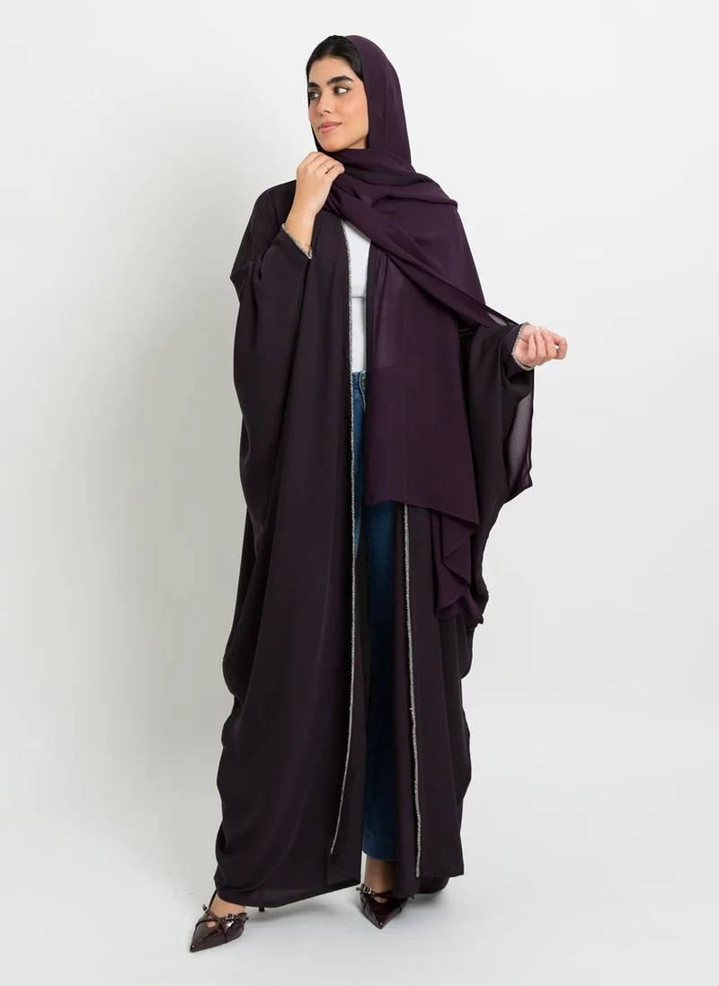 Kaafmeem Glam Lilac Bisht Abaya