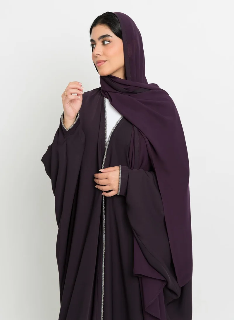 Kaafmeem Glam Lilac Bisht Abaya