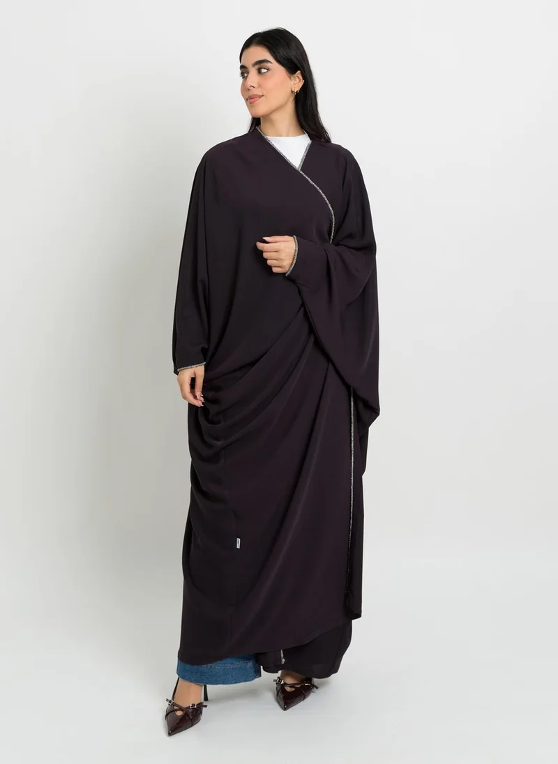 Kaafmeem Glam Lilac Bisht Abaya