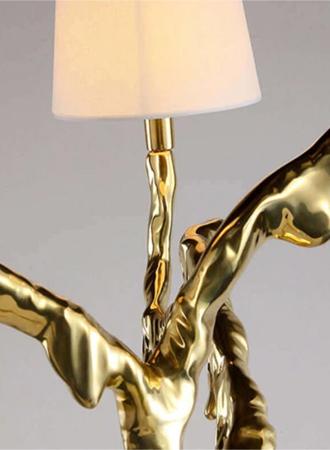 Floor Lamp Large Retro Floor Lamp - Gold-plated FRP Art Lamp, 3 E27 lamp holders, 3C certified foot switch, easy to install, suitable for villas/hotel lobbies/living rooms/bedrooms - Image 4