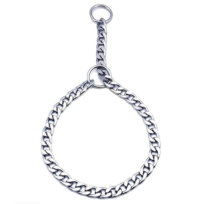 PET FUN Heavy Duty 3mm Choke Swivel Metal Dog Chain – Strong Steel Training Collar for Medium & Large Breeds with 360° Anti-Tangle Swivel (Width 3 MM - Length -21.INCH) - Image 2