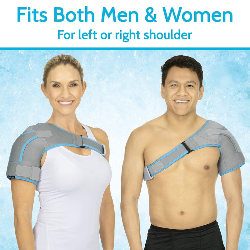 Arctic Flex Shoulder Ice Pack Brace  Cold Reusable Cool Gel Wrap Hot Therapy  Immobilizer Compression Stability Support for Tendonitis Dislocated Joint Left and Right Rotator Cuff Arm Pain Relief - Image 4