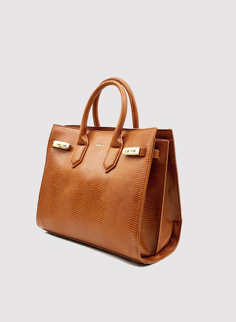 AMICA Mattea Ladies Handbag -Tan - Image 2