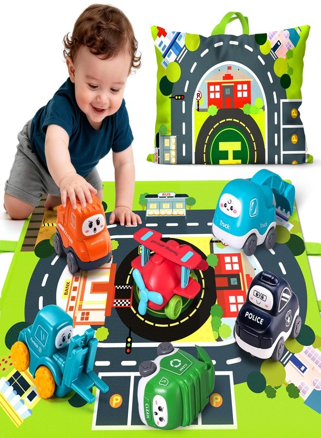 bessome Big Cartoon Truck Car Toys for 1 Year Old Boy with Playmat/Storage Bag|Baby and Toddler Toys 12-18 Months & Age 1-2|1st Birthday Gift for Baby Toys 1 Year Old - Image 1