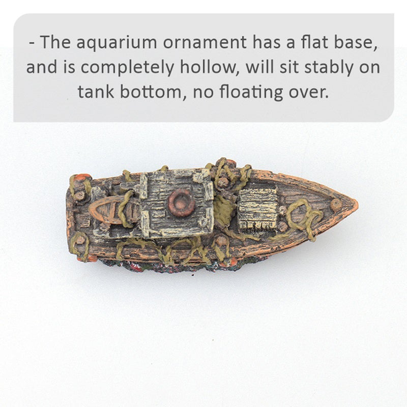 1Pc Fish Ornament Aquarium Landscape Ship Adornment Hiding Cave - Image 4