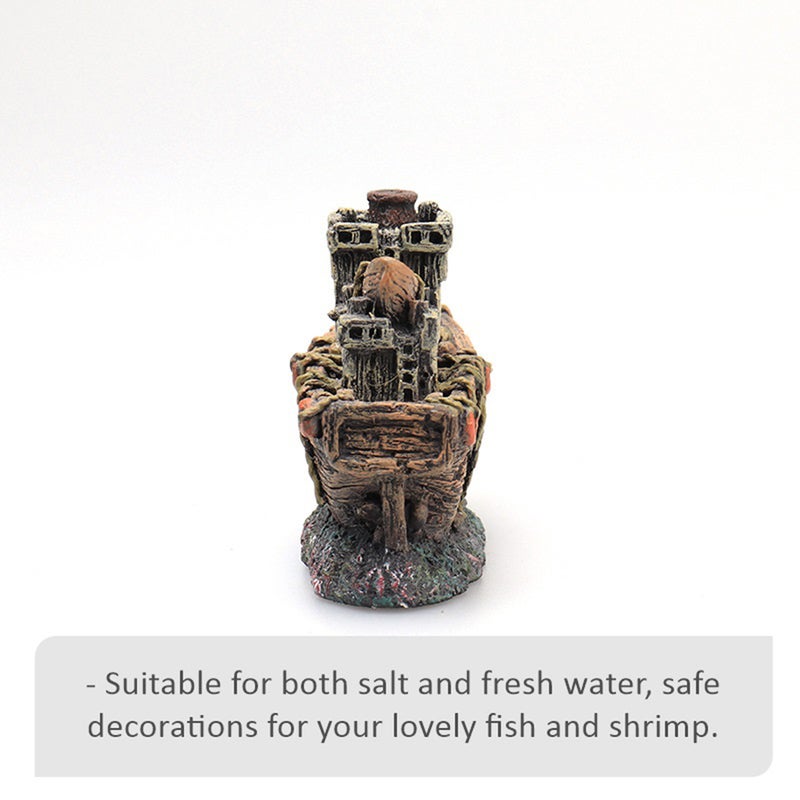 1Pc Fish Ornament Aquarium Landscape Ship Adornment Hiding Cave - Image 3