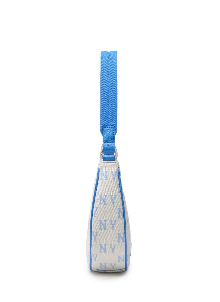 MLB - Classic Lettering Jacquard Underarm Shoulder Bag New York Yankees Blue and white - Image 1