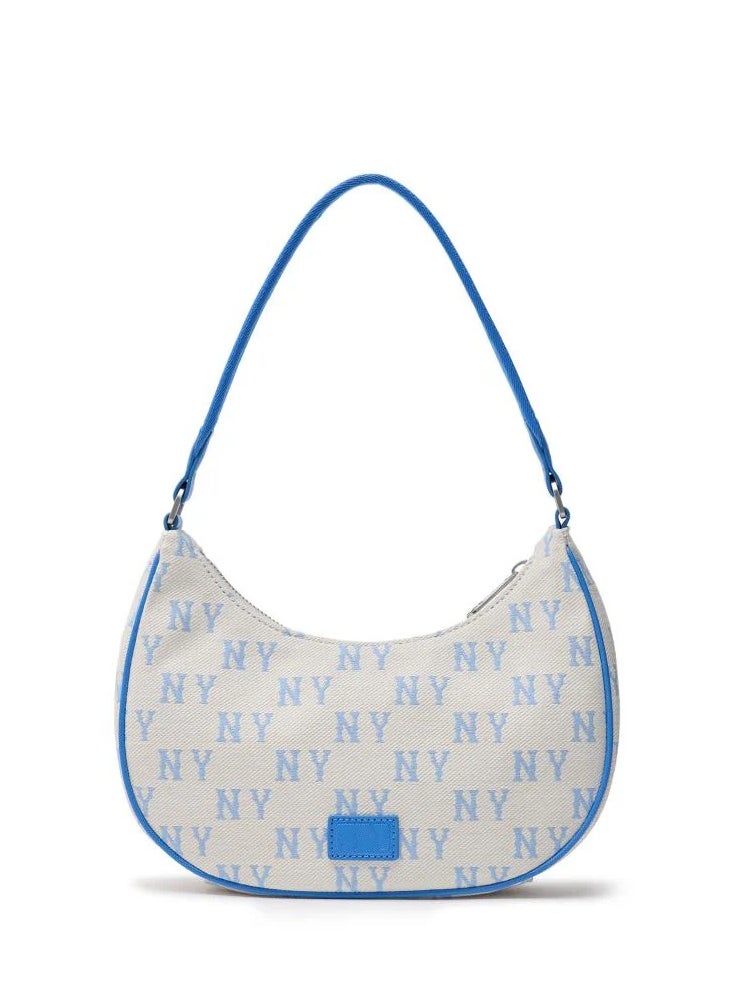 MLB - Classic Lettering Jacquard Underarm Shoulder Bag New York Yankees Blue and white - Image 1