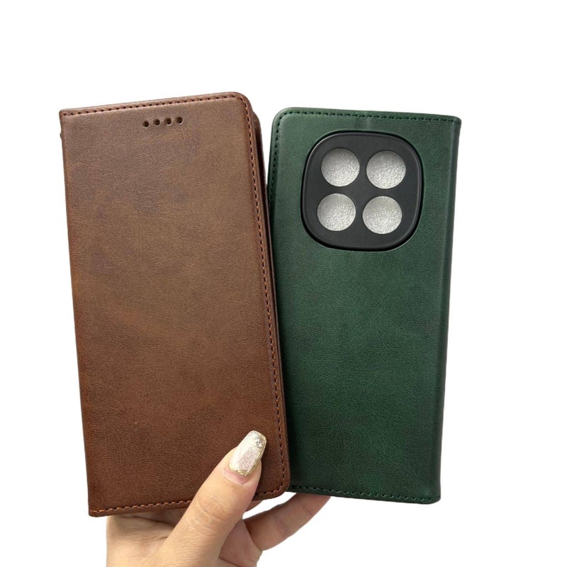 MagSafe Case Leather Scratch Resistant Protective Texture for Redmi Note 14 Pro and Card Holder in Purple - Image 3