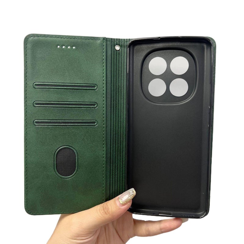 MagSafe Case Leather Scratch Resistant Protective Texture for Redmi Note 14 Pro and Card Holder in Purple - Image 5
