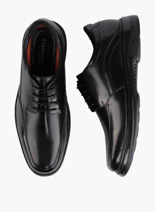 Le Confort BLACK Men Leather Lace-Up Derby Shoes for Men | Best Price UAE
