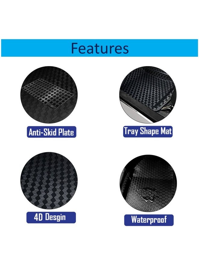 Kingsway KINGSWAY® Ecosport Car Mat 4.5D for (Year 2012 to 2016) All Model, Compatible with Ford Ecosport Car Floor Mats, Complete Set of 3 Pieces, Top Notch PVC 4.5D Foot Mats, Washable, Black  - Image 3