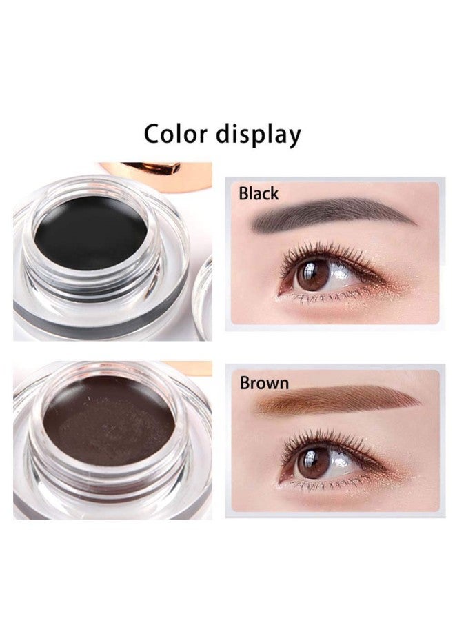 klarako 10Pcs 2 In 1 Waterproof Longlasting Eyebrow pen Eyeliner,Smoky Cream Eye,Clear eyebrows Makeup Cosmetic Tool with Brown+Black - Image 2