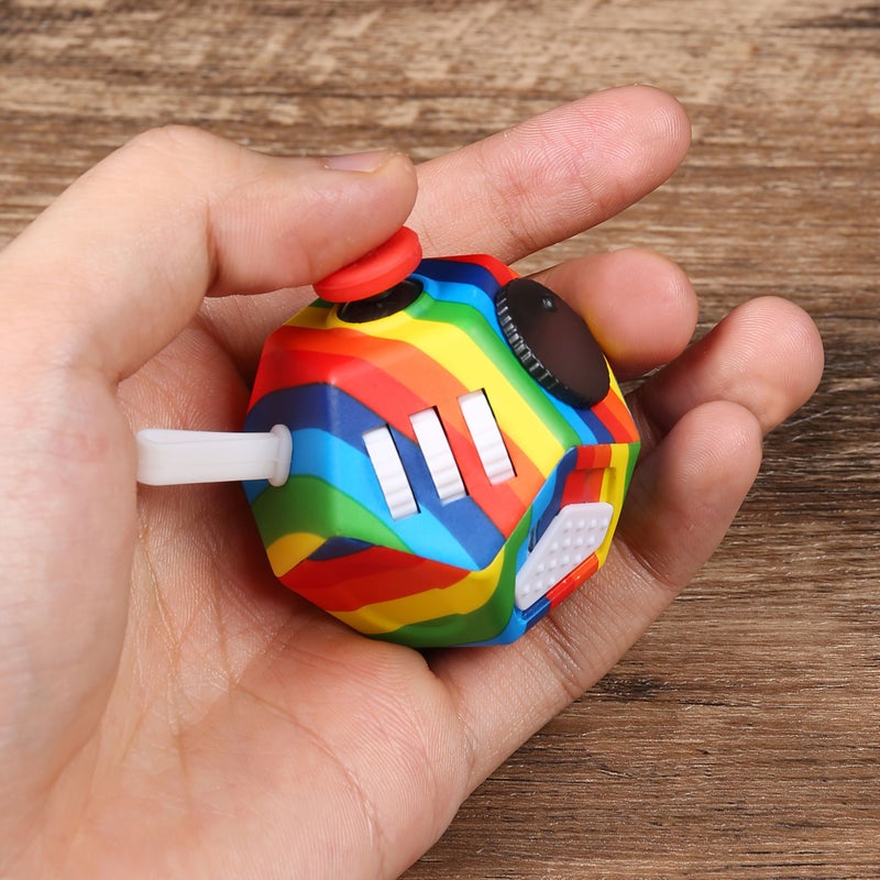 Rainbow Anti Stress Cube Fidget Toy for Anxiety Attention Focus Gift - Image 5