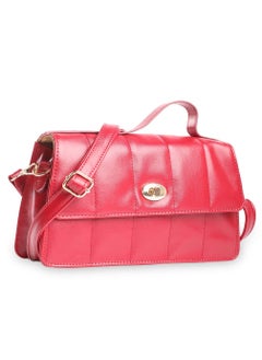 CAPRESE Caprese Poppy Solid Bordeaux Faux Leather Medium Sling Bag  - Image 3