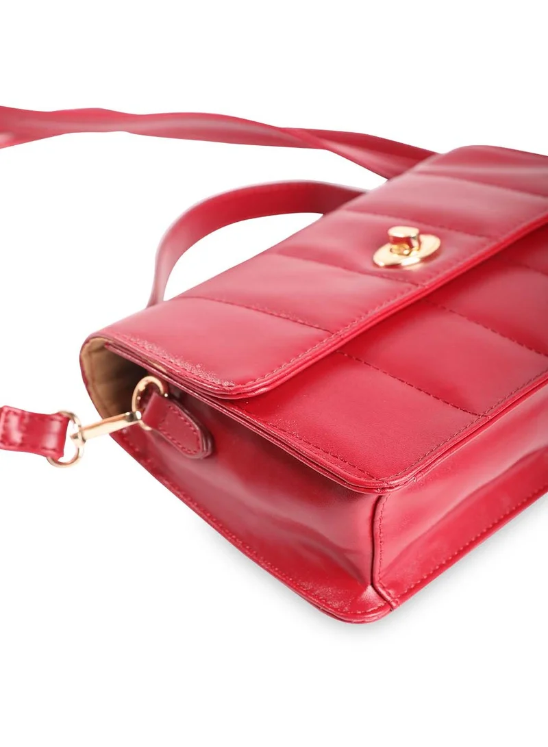 CAPRESE Caprese Poppy Solid Bordeaux Faux Leather Medium Sling Bag