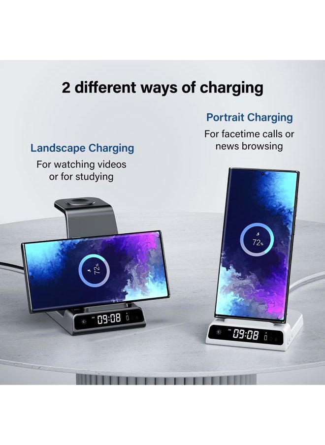 Phelinta Wireless Charger for Samsung, 3 in 1 Wireless Charging Station for Samsung Galaxy S25 Ultra/S24 Ultra/S23/S22/Note 20/Z Flip 6/Fold 6, Charger for Samsung Galaxy Watch Ultra/7/6/5, Galaxy Buds 3/3 Pro  - Image 4