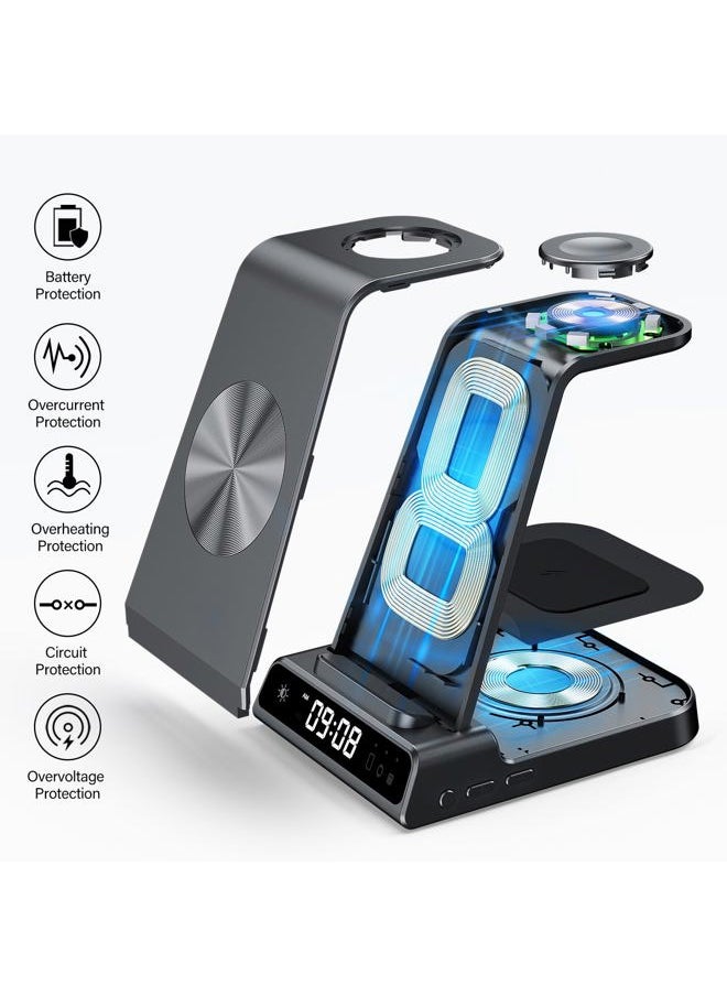 Phelinta Wireless Charger for Samsung, 3 in 1 Wireless Charging Station for Samsung Galaxy S25 Ultra/S24 Ultra/S23/S22/Note 20/Z Flip 6/Fold 6, Charger for Samsung Galaxy Watch Ultra/7/6/5, Galaxy Buds 3/3 Pro  - Image 5