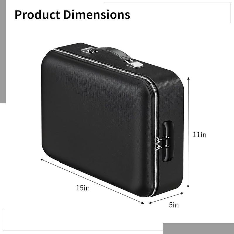 صندوق وثائق محمول مقاوم للحريق والماء مع قفل ومقبض - Image 5