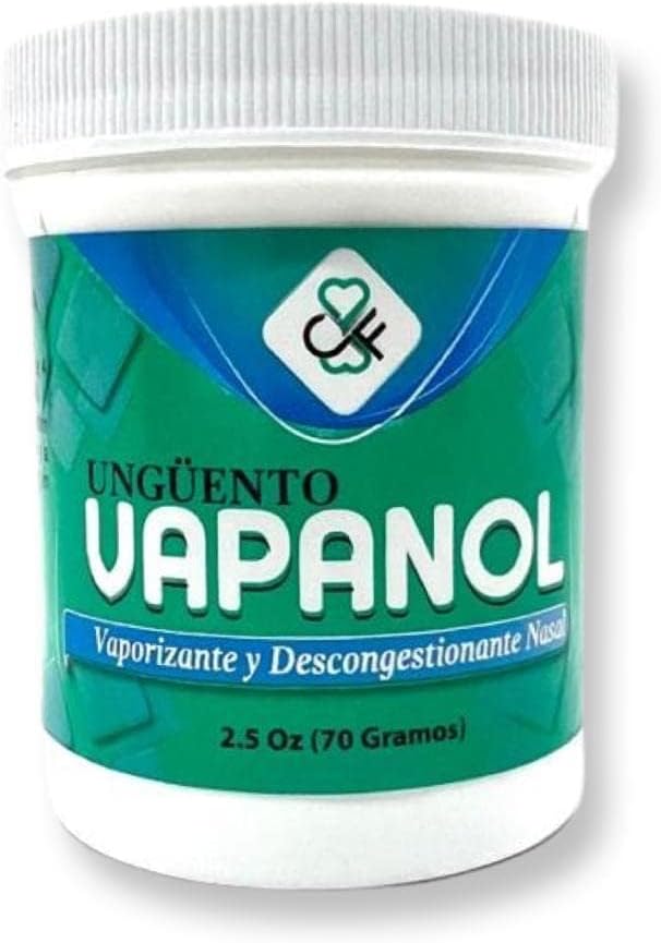 Vapanol Topical Ointment 25 oz Chest Rub for Cold Relief Cough Congestion Muscle Pain
