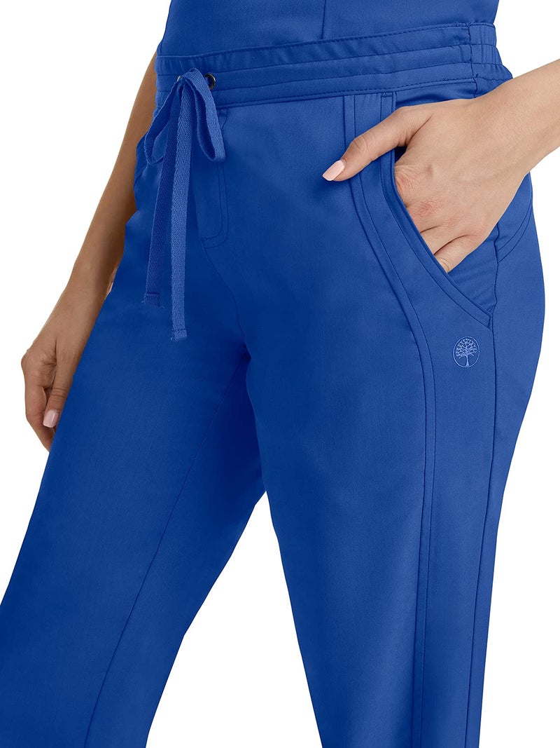 Healing Hands Taylor Women's Pants Mid Rise with 2 Pockets & Back Elastic Waistband 9095, M, Galaxy Blue - Image 4