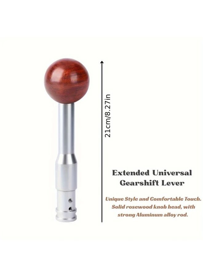 Black Red Rosewood Manual Gear Shift Knob Aluminum Construction With Full Installation Kit - Image 3