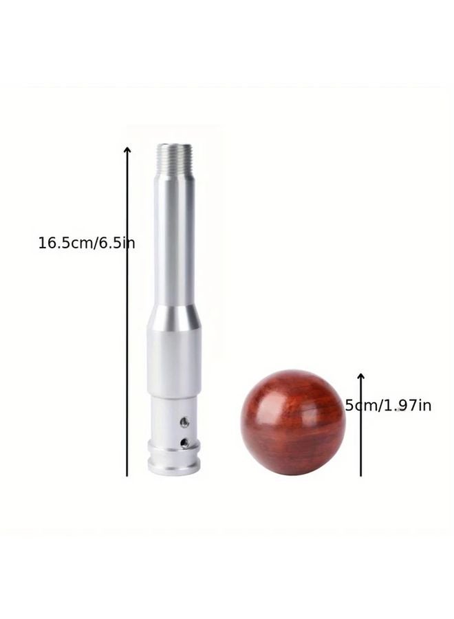 Black Red Rosewood Manual Gear Shift Knob Aluminum Construction With Full Installation Kit - Image 4
