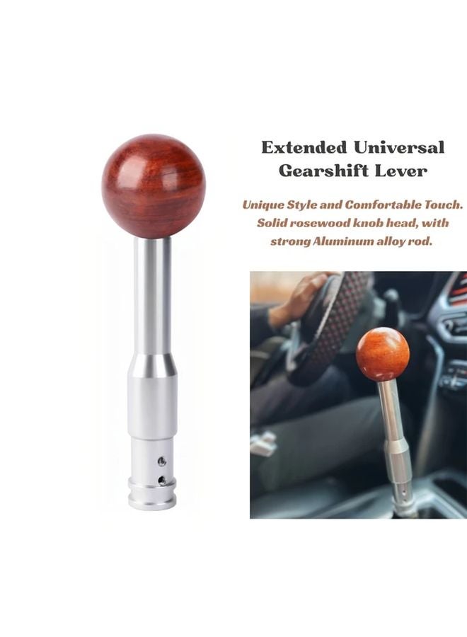 Black Red Rosewood Manual Gear Shift Knob Aluminum Construction With Full Installation Kit - Image 5