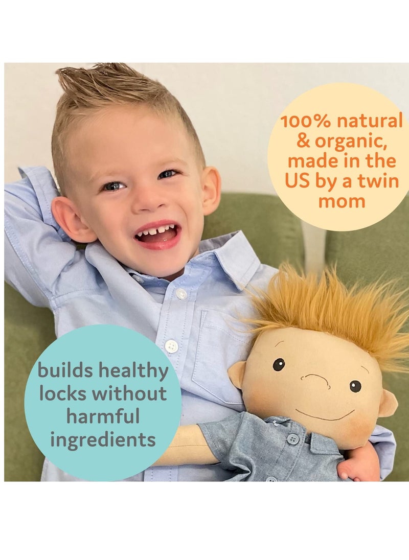 T is for Tame T is for Tame - Kids Hair Styling Gel and Detangling Bundle, Natural Hair Gel and Brush Set for Toddlers & Kids, Alcohol-Free, Vegan, Organic (3.38 Fl Oz & 1 Brush)  - Image 2