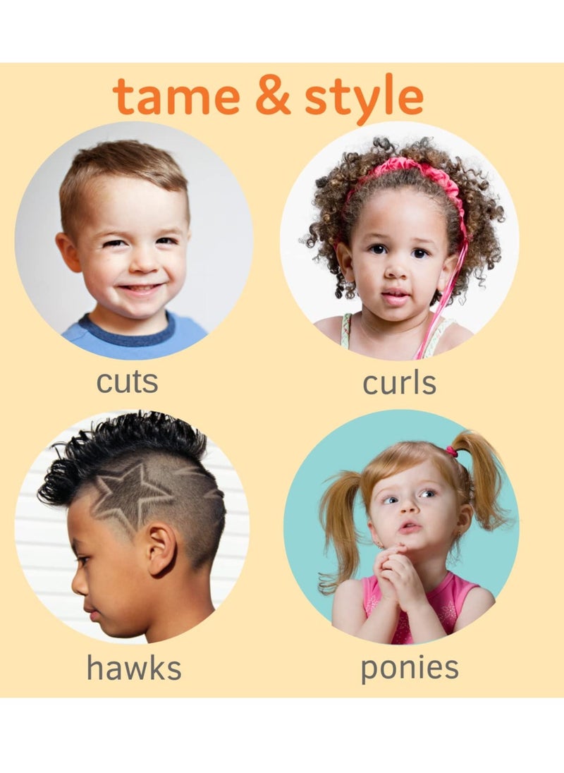 T is for Tame T is for Tame - Kids Hair Styling Gel and Detangling Bundle, Natural Hair Gel and Brush Set for Toddlers & Kids, Alcohol-Free, Vegan, Organic (3.38 Fl Oz & 1 Brush)  - Image 4