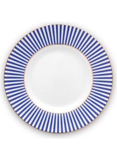 Pip Studio Royal Stripes Blue Porcelain Cake Plate 17 cm 