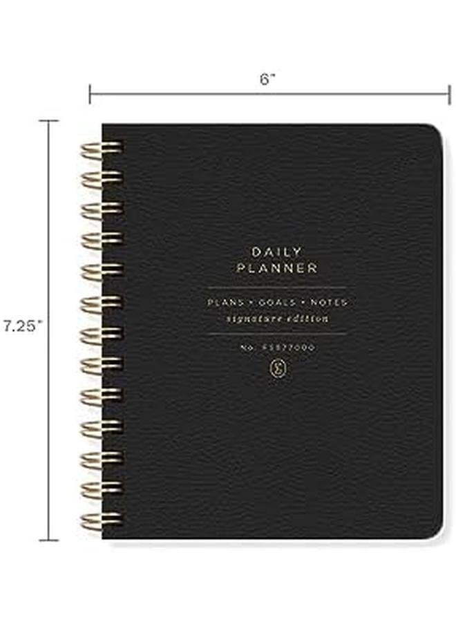 Fringe Studio Studio Non Dated Daily Planner 160 Pages Twin Ring Spiral Binding Standard Black 877003  - Image 3
