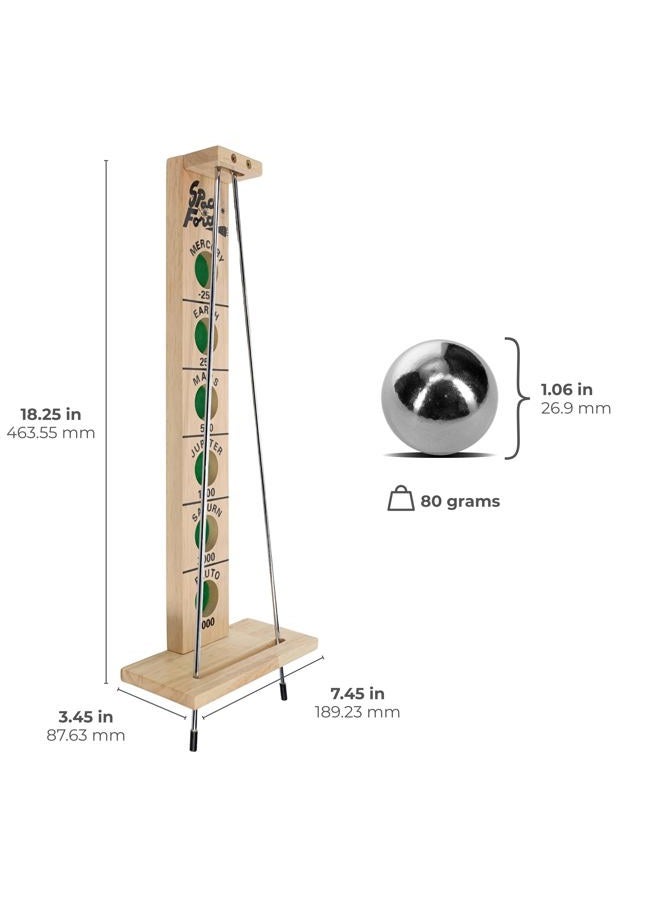 WE Games Shoot The Moon - Classic Solid Wood Rolling Ball Game for Family Fun & Skill Building, Enhances Social Skills, Patience & Perseverance - Image 2