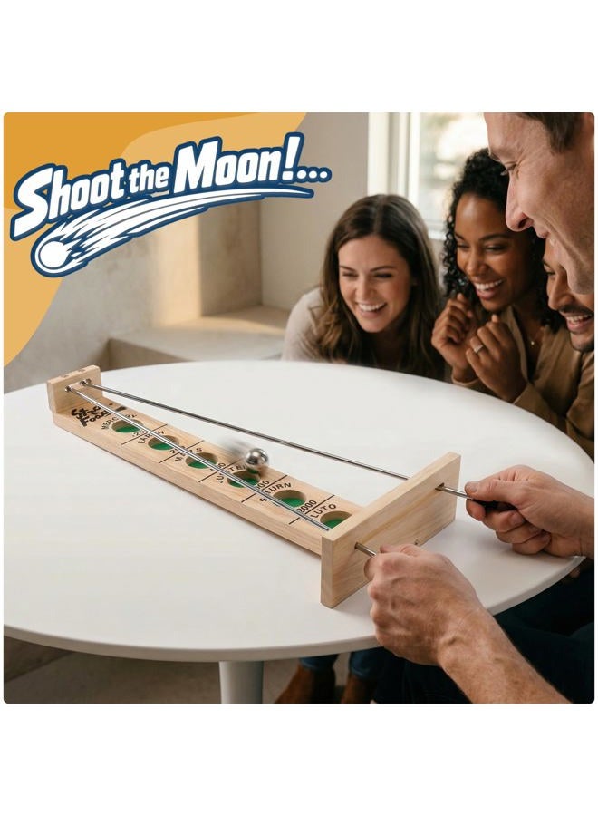 WE Games Shoot The Moon - Classic Solid Wood Rolling Ball Game for Family Fun & Skill Building, Enhances Social Skills, Patience & Perseverance - Image 3
